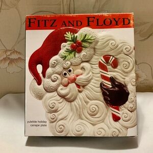 Fitz & Floyd Yuletide Holiday Canape Plate - NIB